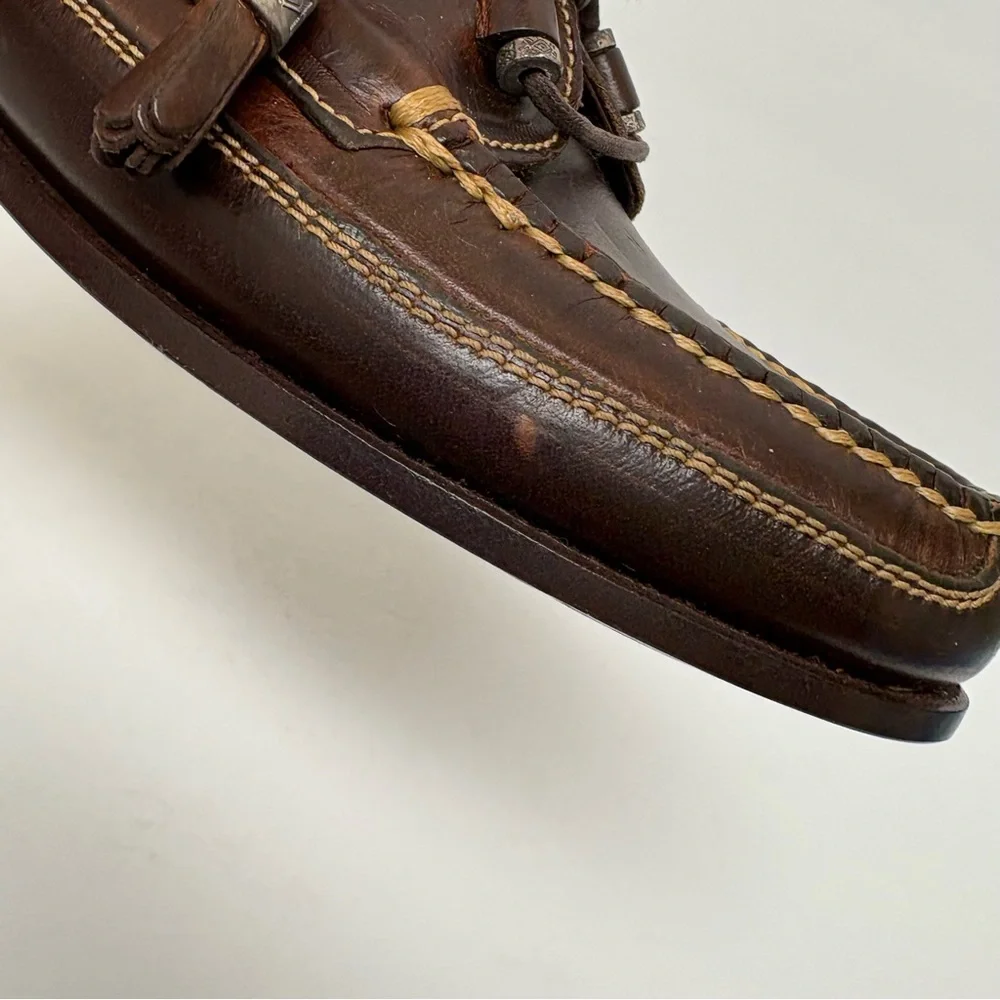 Colehaan Country Classic Brown Leather Slip On Boat Shoes Loafers 6.5 new